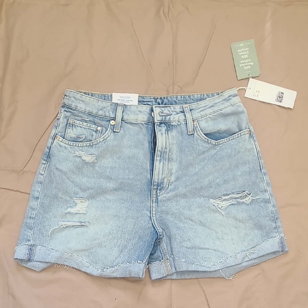 H&M Blue Jean Shorts Distressed Casual Summer